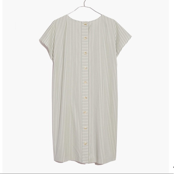 Madewell Button-Back Easy Dress in Stripe - Picture 4 of 6